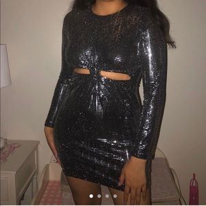 Zara Woman Sequin cocktail mini dress